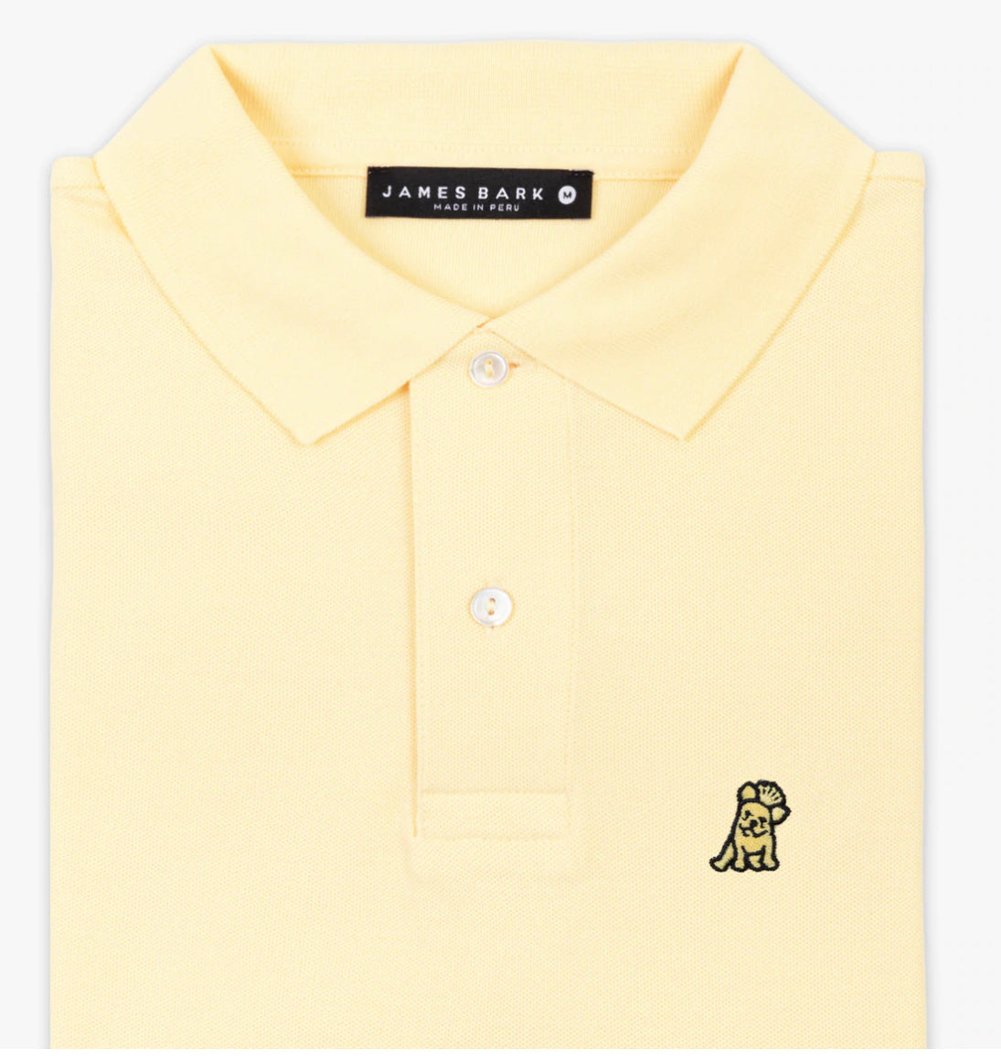 JAMES BARK Men's Limoncello Polo Shirt - Yellow Bark