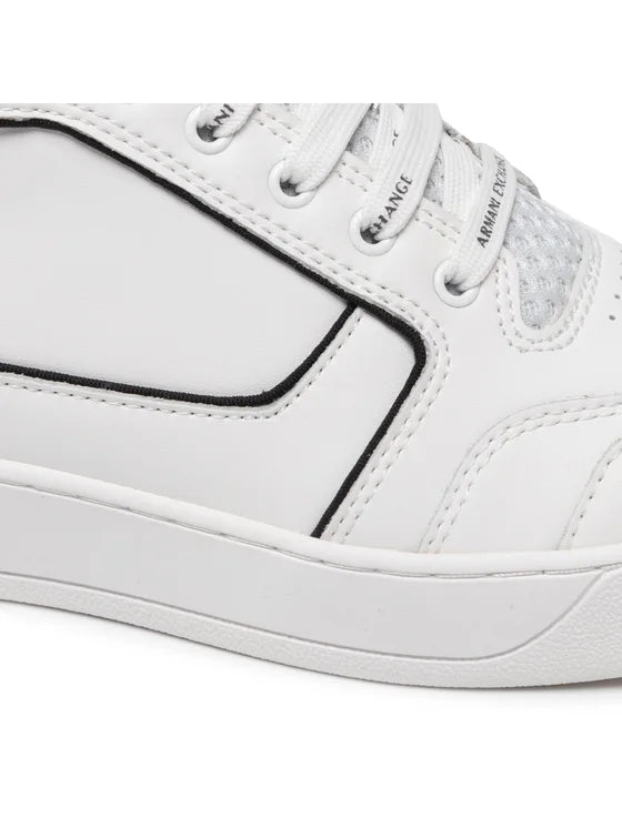 Armani Exchange white Hi top shoes