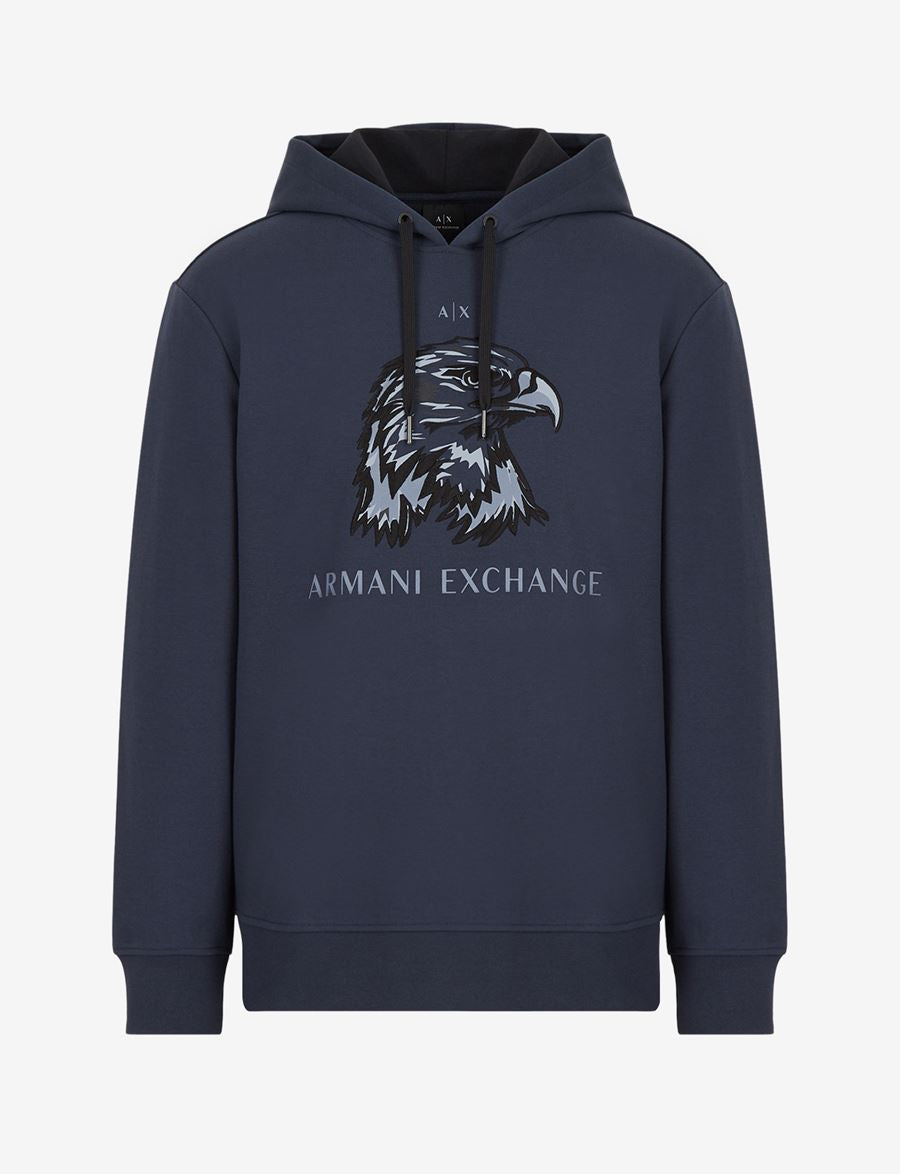armani exchange eagle navy black hoodie