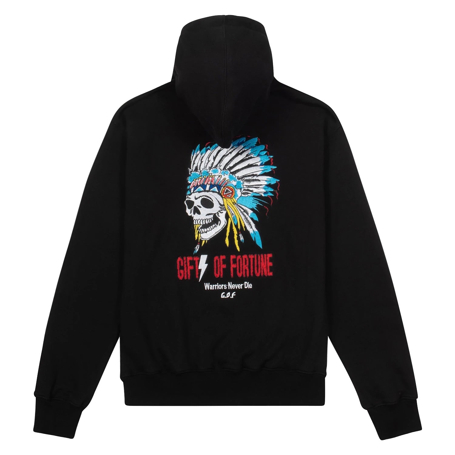 Gifts of Fortune Indian Warrior Hoodie | Black