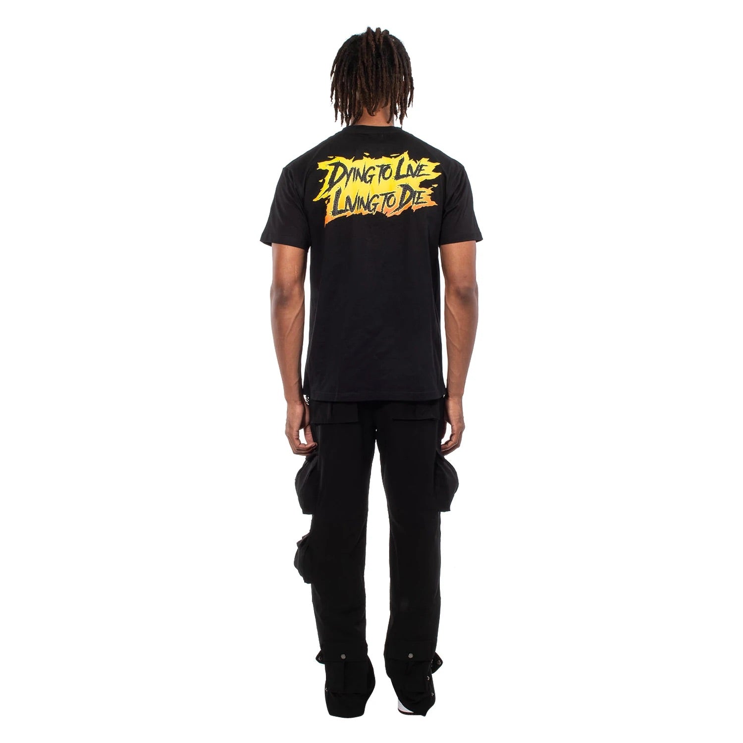 GIFTS OF FORTUNE Dying to Live Living to Die T-shirt (DYINGTOLIVET20039-BLK)