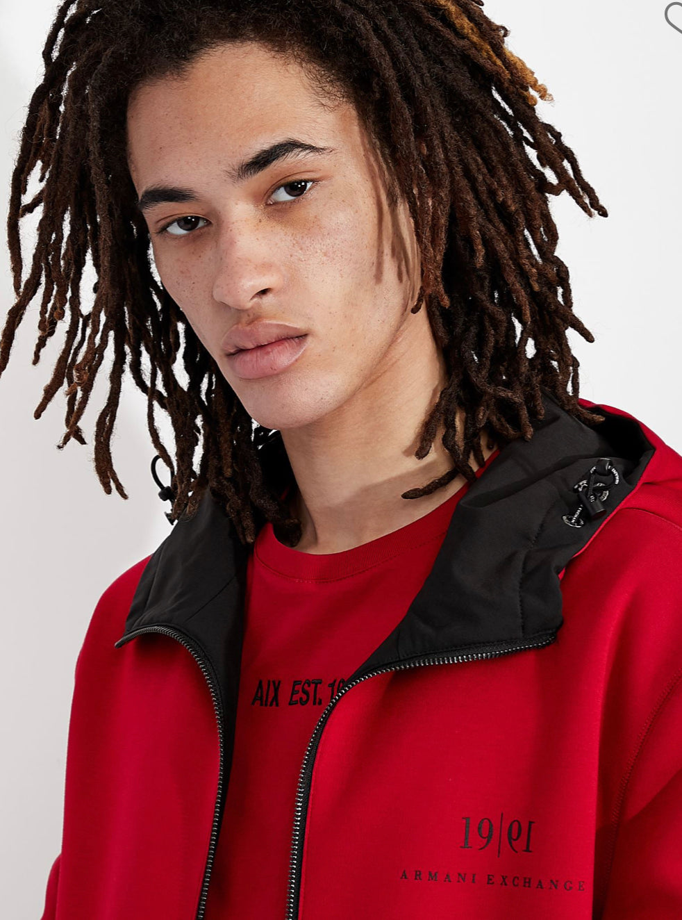 ARMANI EXCHANGEのジャンパー Ax Armani Exchange Mens Bold Colorblock Logo Jacket, Purple/Gray