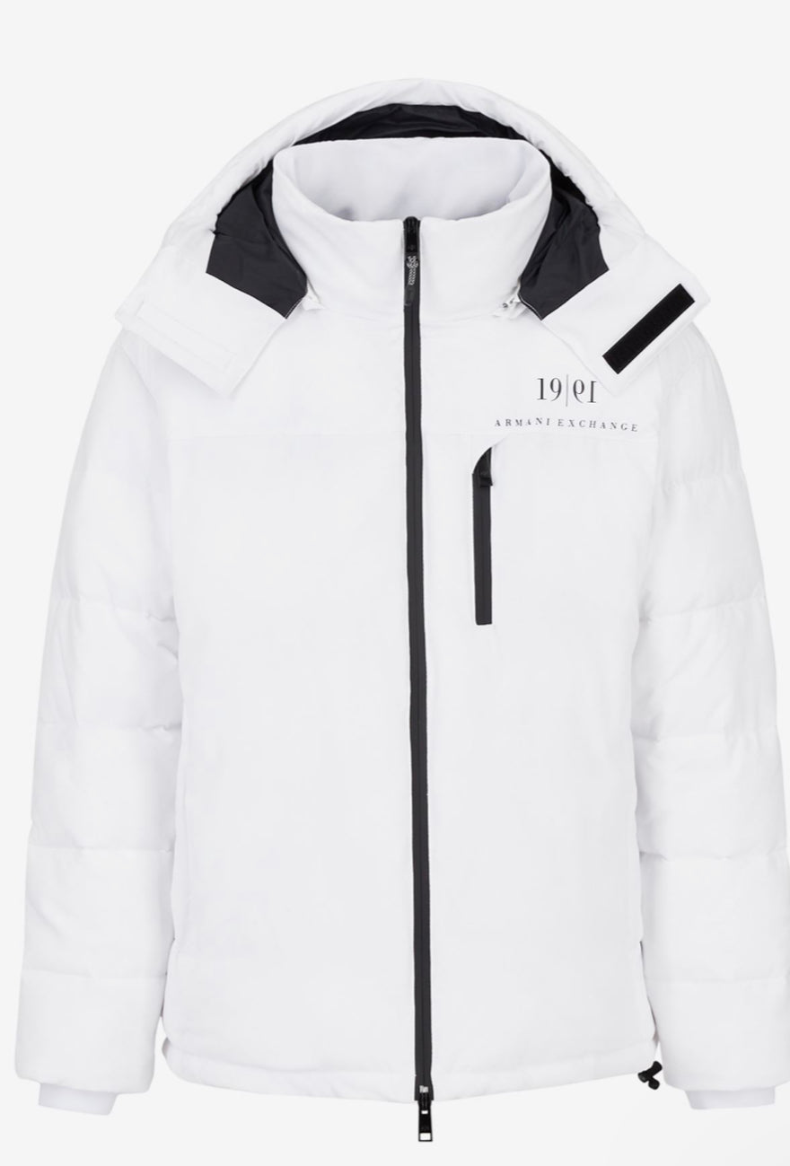 ARMANI EXCHANGE ホワイト ダウンジャケット Mサイズ ARMANI EXCHANGE