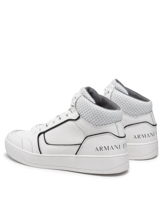 Armani Exchange white Hi top shoes