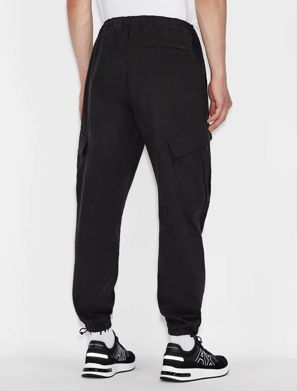Armani Exchange cargo black pants