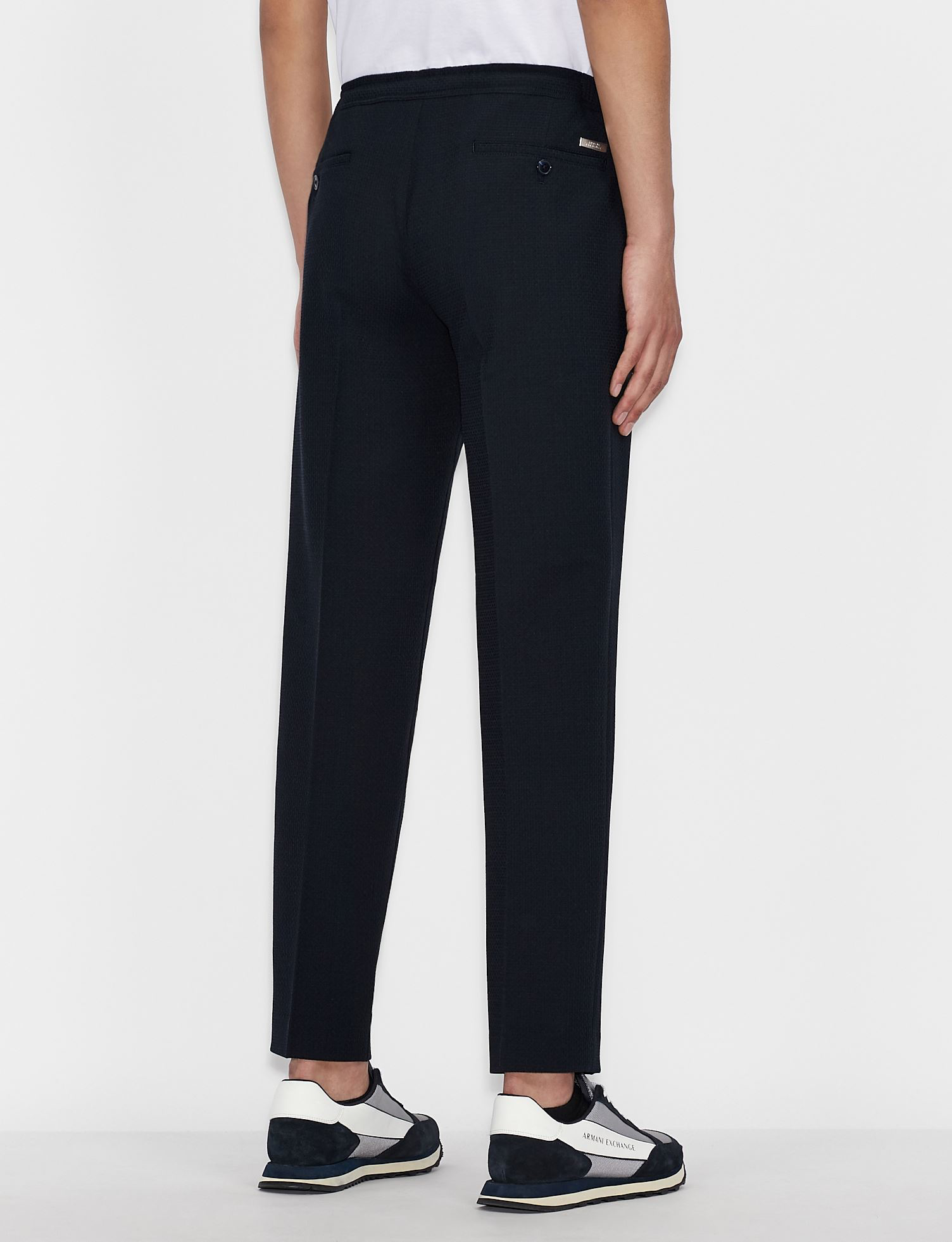 Armani Exchange Navy Nylon pants