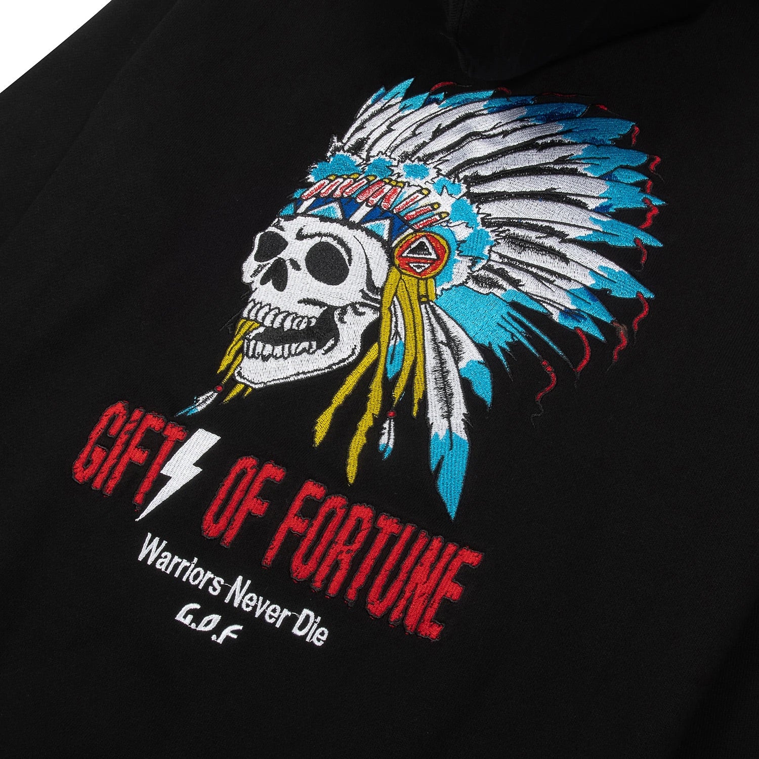 Gifts of Fortune Indian Warrior Hoodie | Black