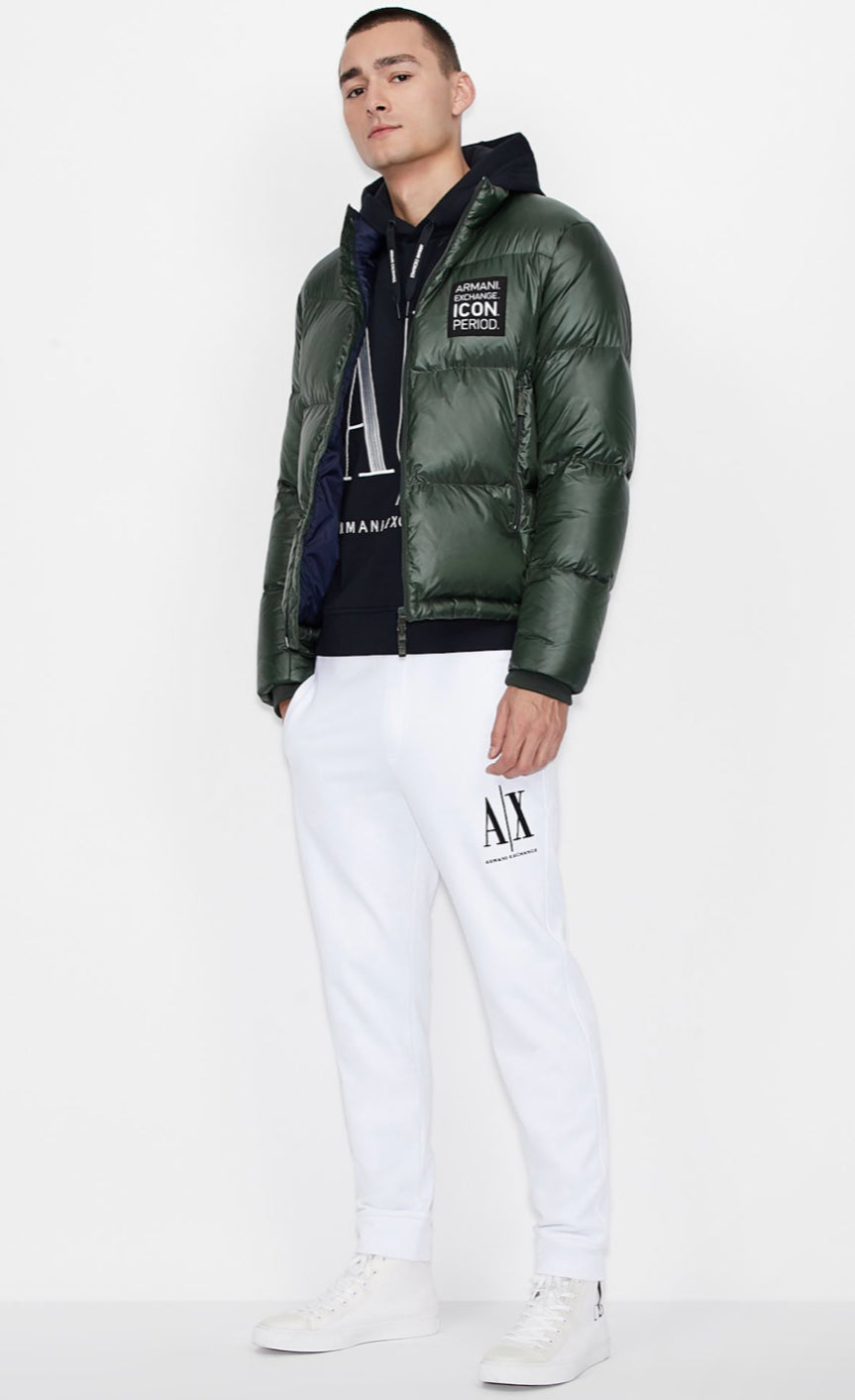 ARMANI EXCHANGE FLEECE SWEATPANTS White