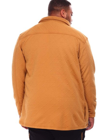 ATIZIANO Verne | Men's Long Sleeve Quilted Shirt Jacket Color BRONZE