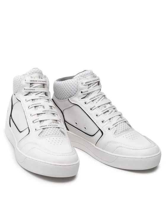 Armani Exchange white Hi top shoes