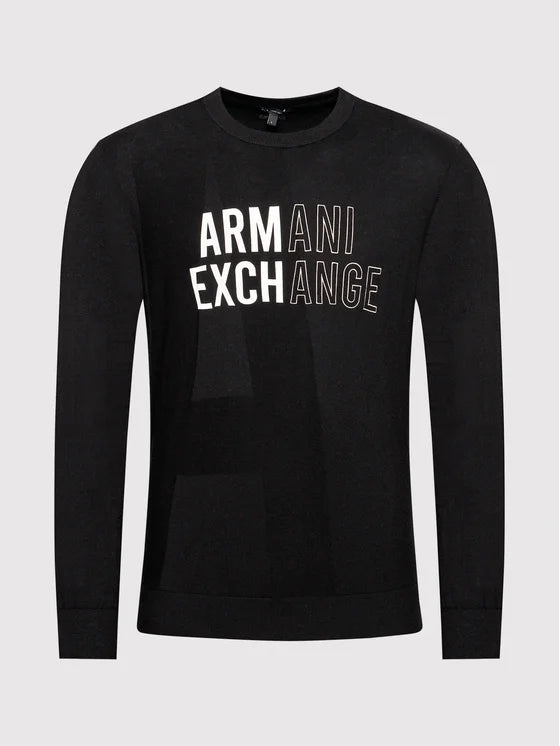 ARMANI EXCHANGE DOUBLE JERSEY SWEATSHIRT  Black