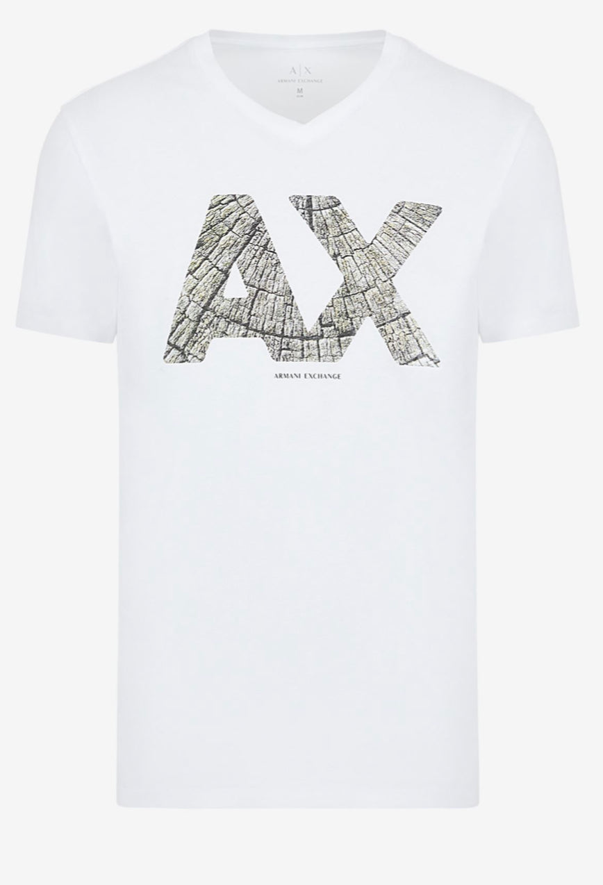 ARMANI EXCHANGE COTTON LOGO T-SHIRT (WHITE)