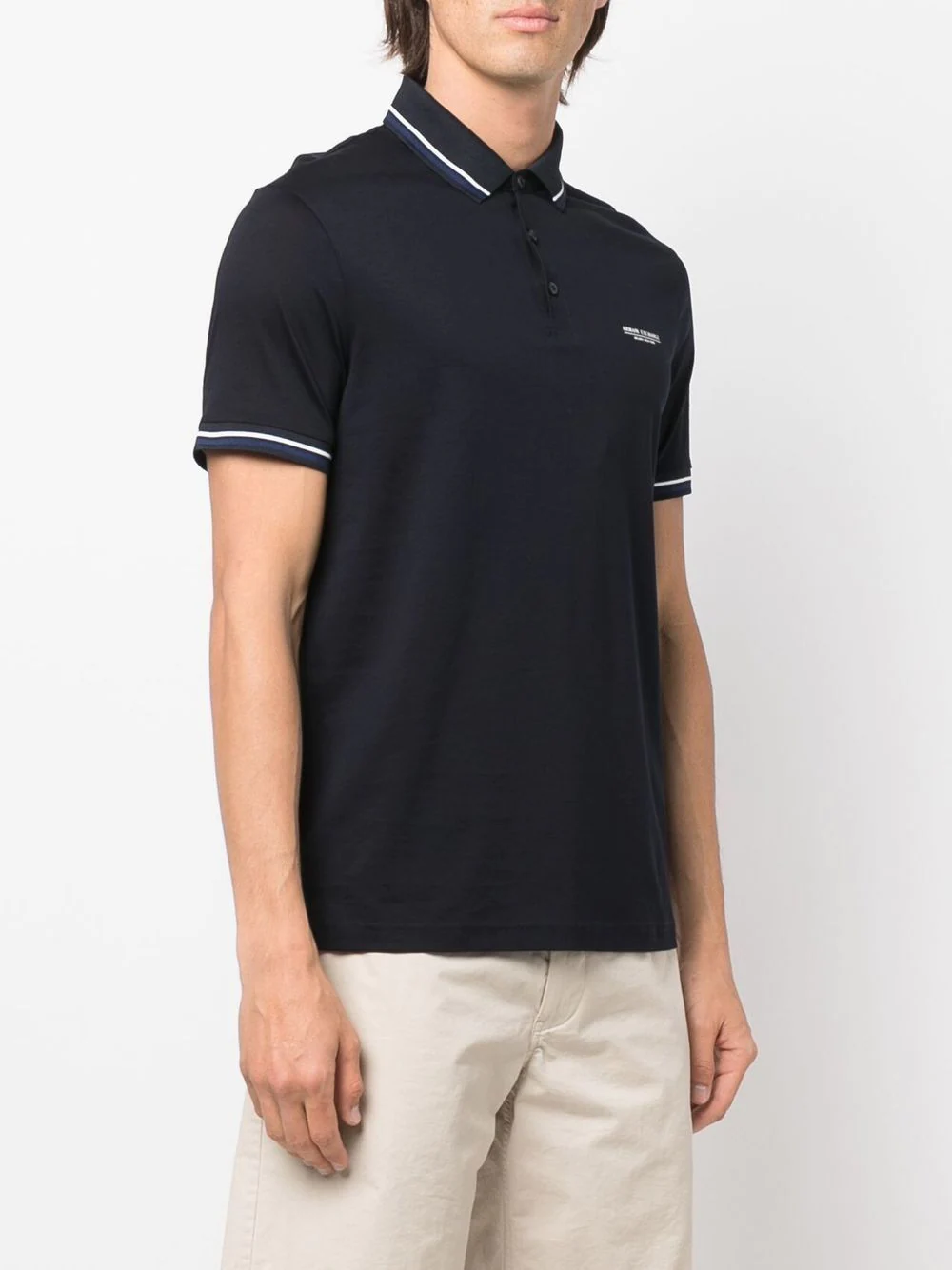 Armani Exchange Polo Black Navy 3LZFLB ZJ9AZ 1200