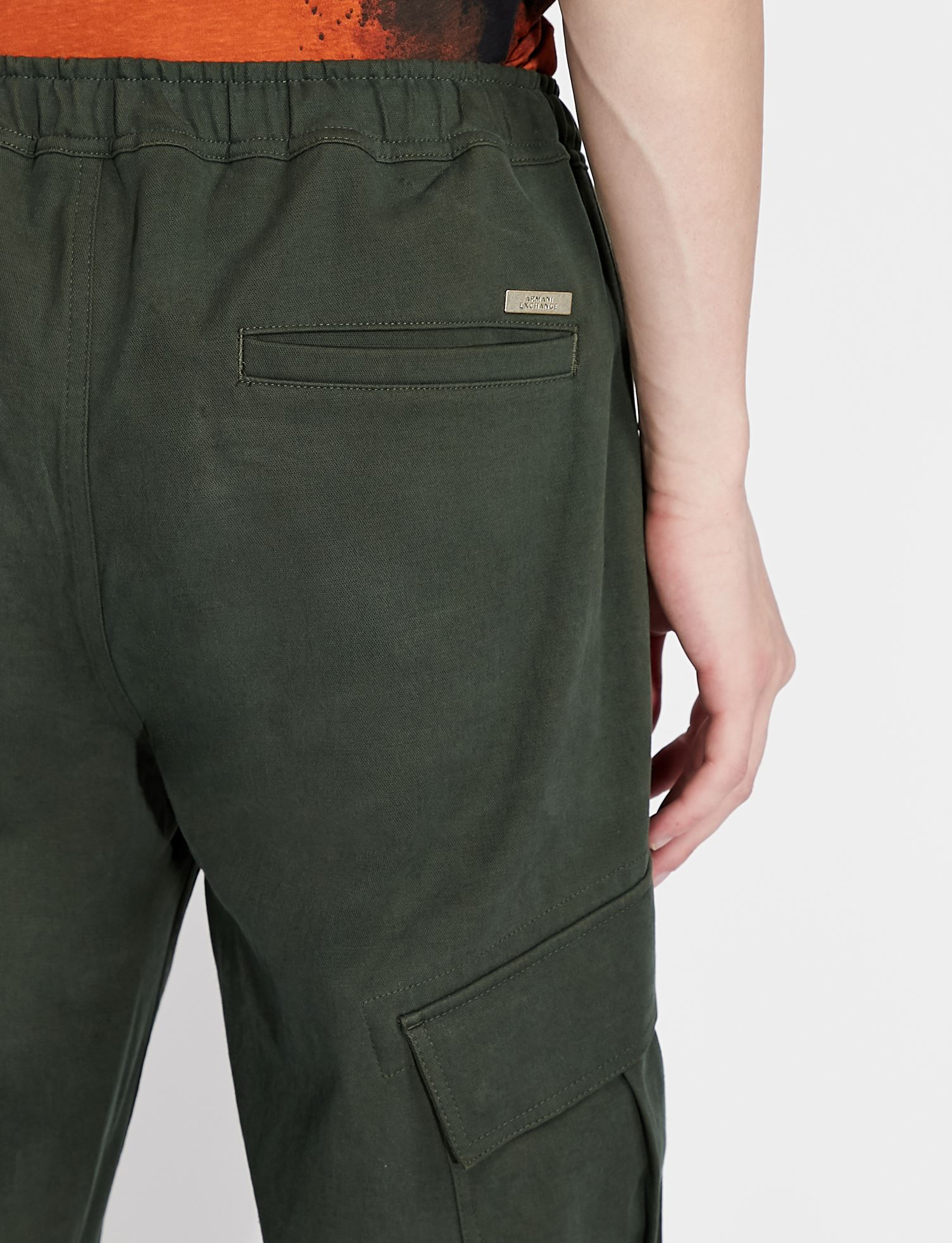 Armani Exchange forest green cargo pants
