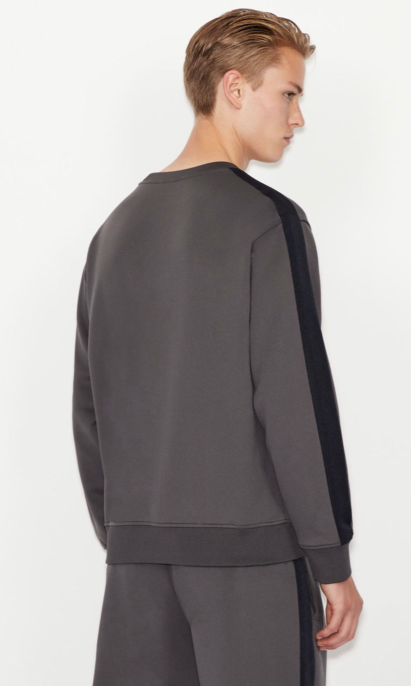 ARMANI EXCHANGE OVERSIZED LOGO CREW NECK SWEATSHIRT