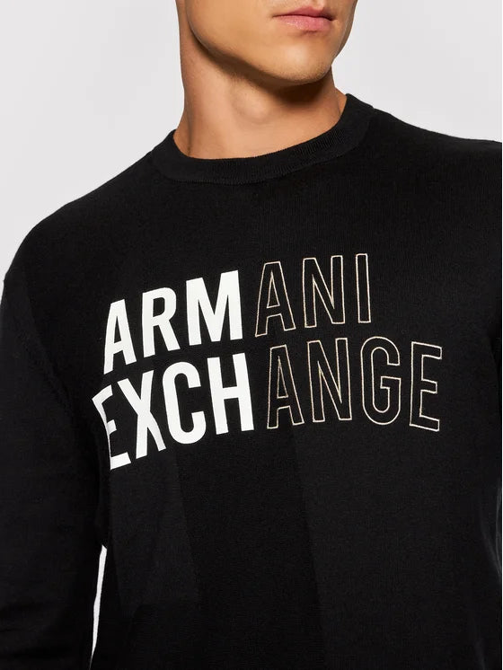 ARMANI EXCHANGE DOUBLE JERSEY SWEATSHIRT  Black