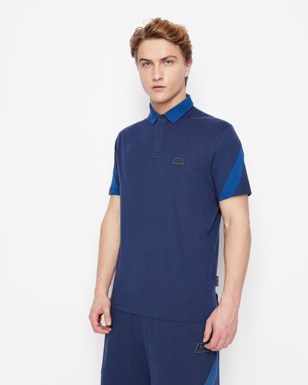 Armani Exchange Polo Shirt Navy Blue 3LZFJA ZJ9EZ 25 BF