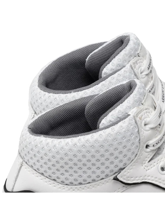 Armani Exchange white Hi top shoes