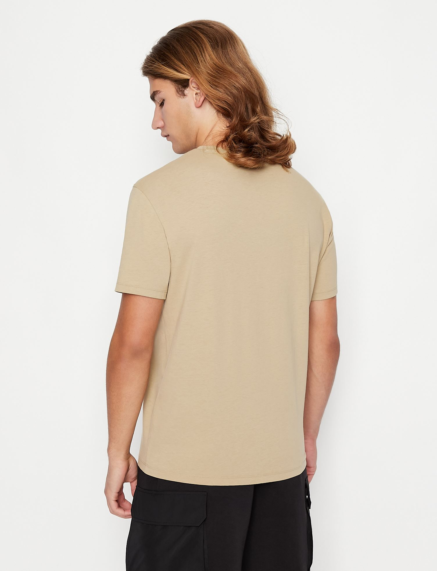 Armani exchange khaki embroidery Tshirt