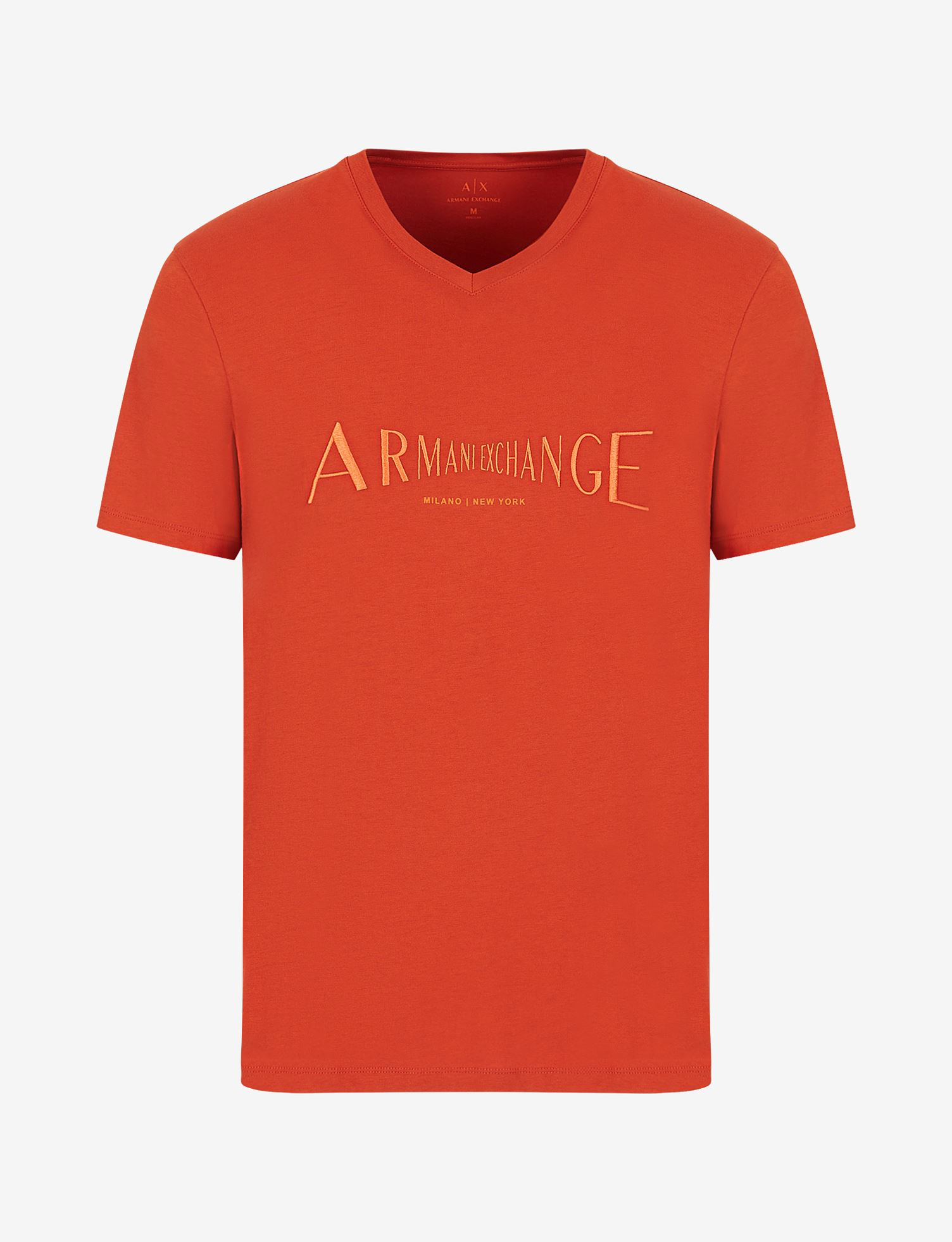 Armani exchange orange embroidery Tshirt