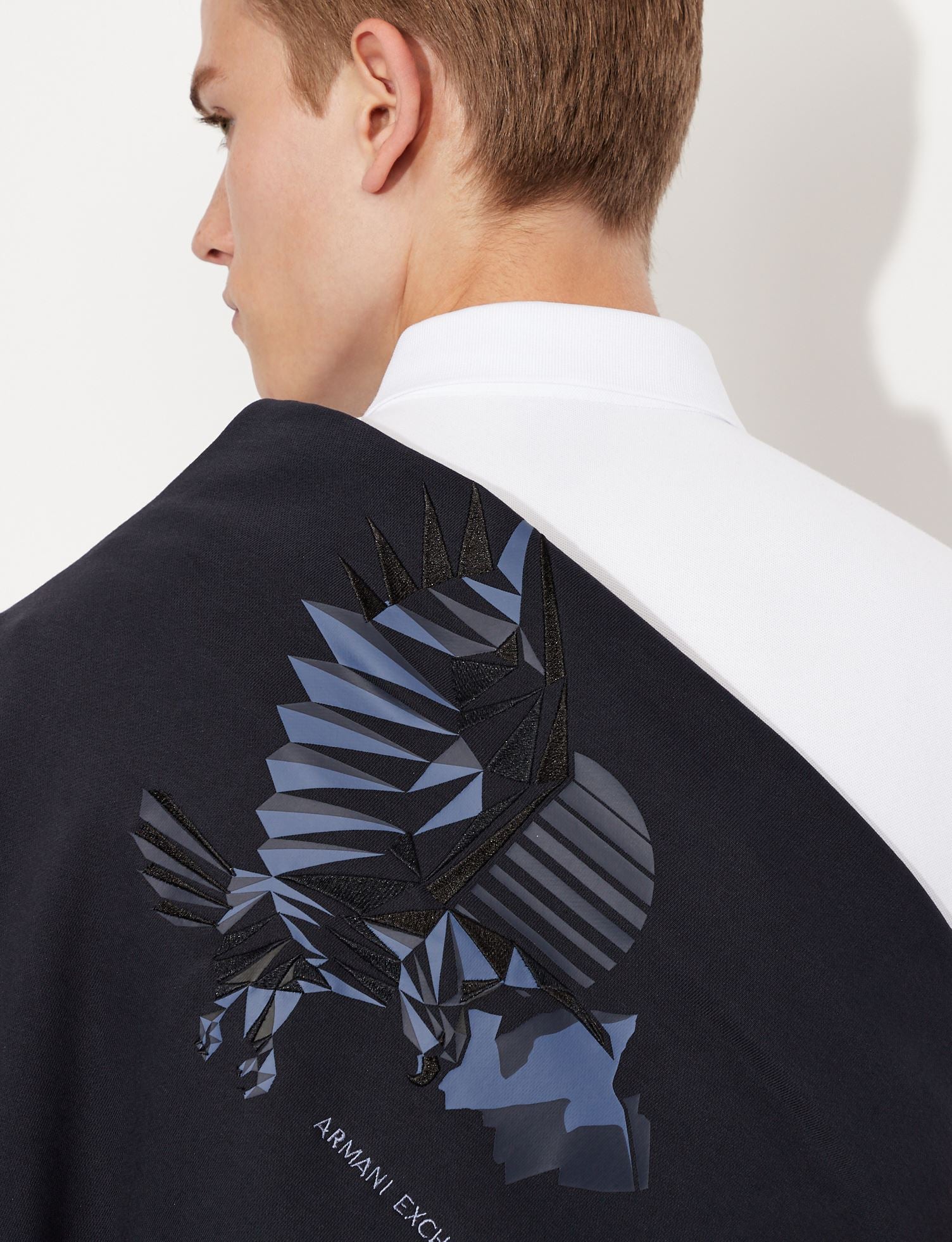 Armani exchange CREW NECK EAGLE SWEATSHIRT (navy/blue)