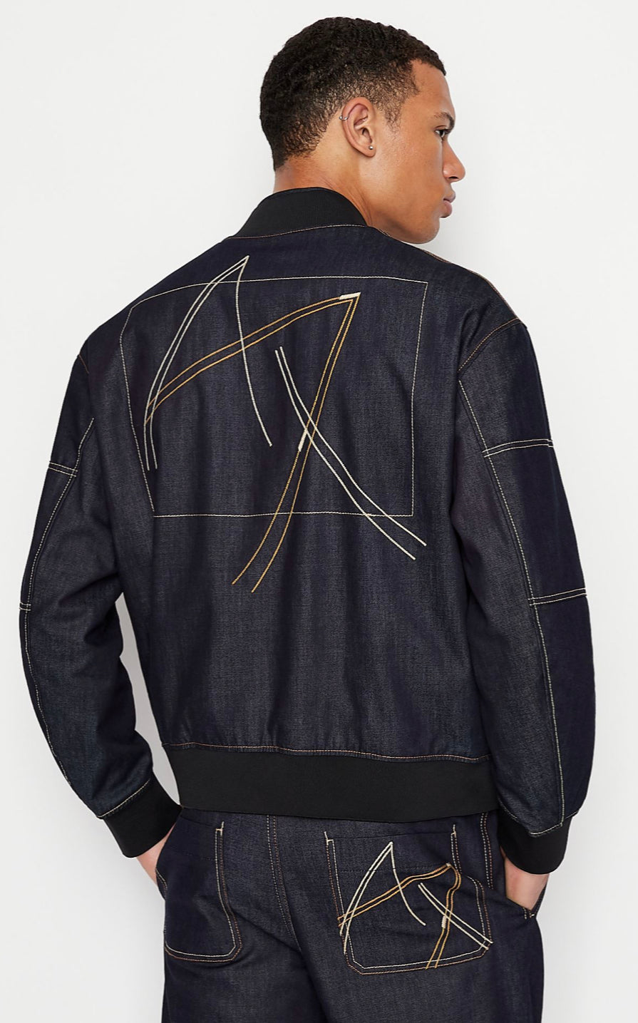 ARMANI EXCHANGE COTTON INDIGO DENIM JACKET