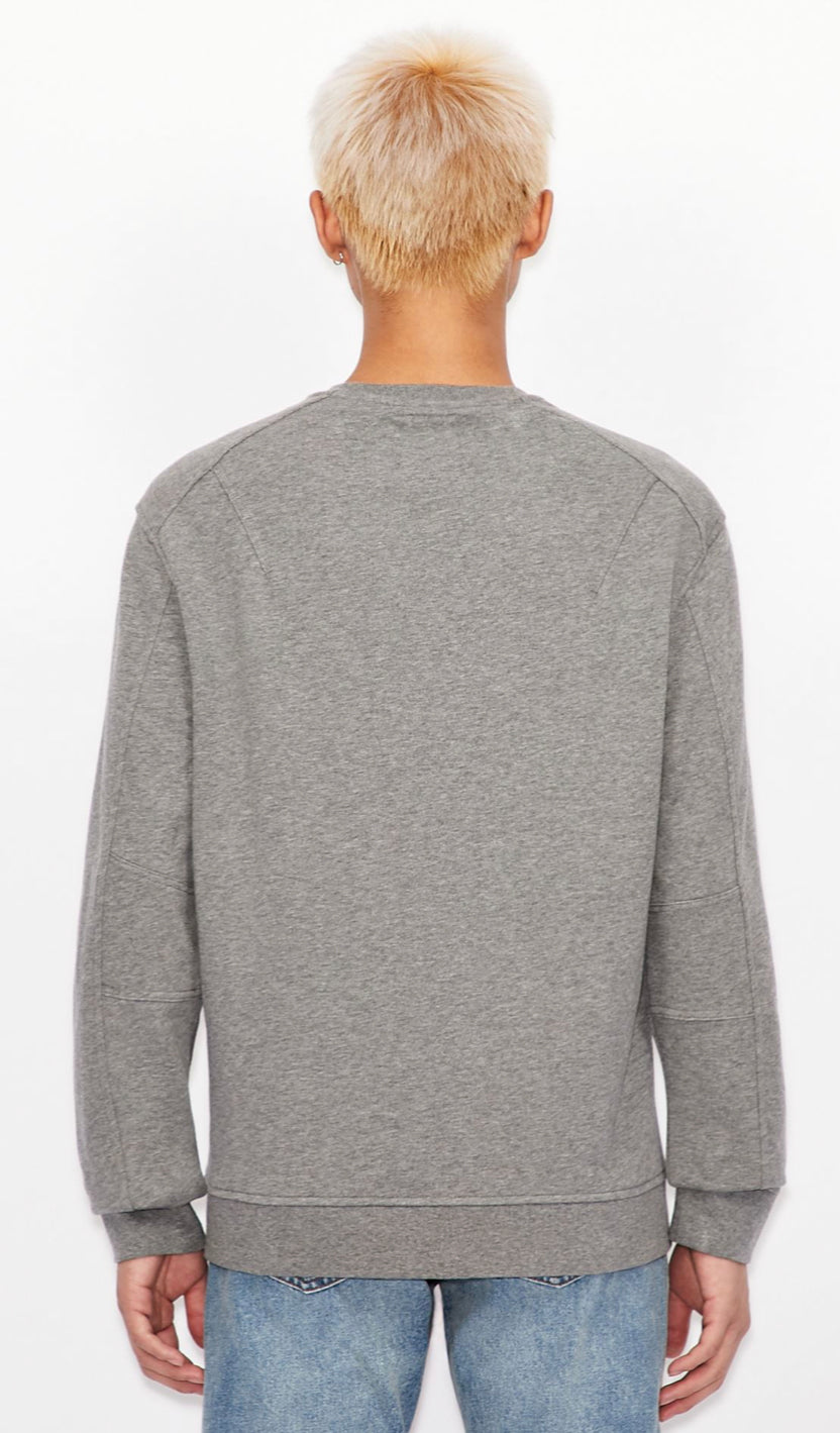 ARMANI EXCHANGE ICON LOGO SWEATSHIRT GRAY