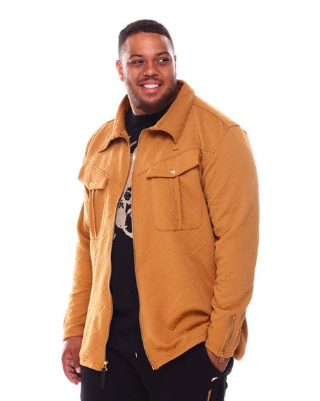 ATIZIANO Verne | Men's Long Sleeve Quilted Shirt Jacket Color BRONZE