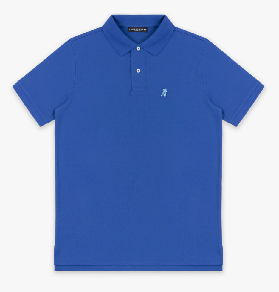JAMES BARK Men's True Blue Regular Fit Polo Shirt - Blue Bark