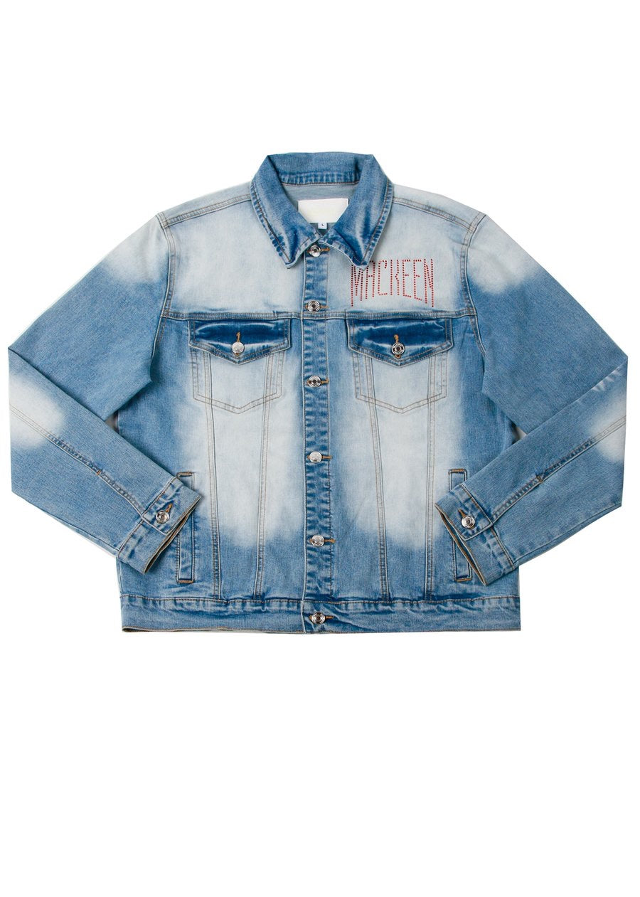 MACKEEN GUNNER CRYSTAL DENIM JACKET LIGHT