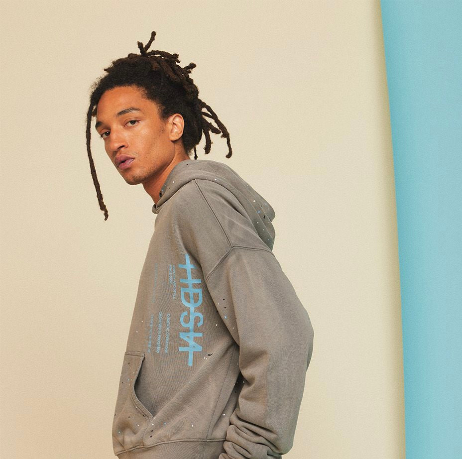 HUDSON Denim Crop Hoodie storm gray storm