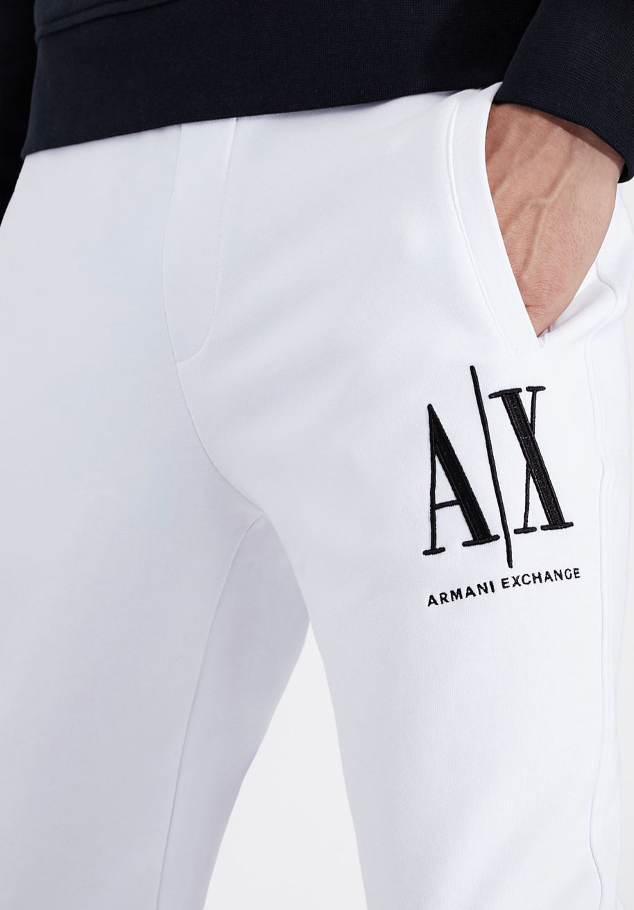 ARMANI EXCHANGE FLEECE SWEATPANTS White
