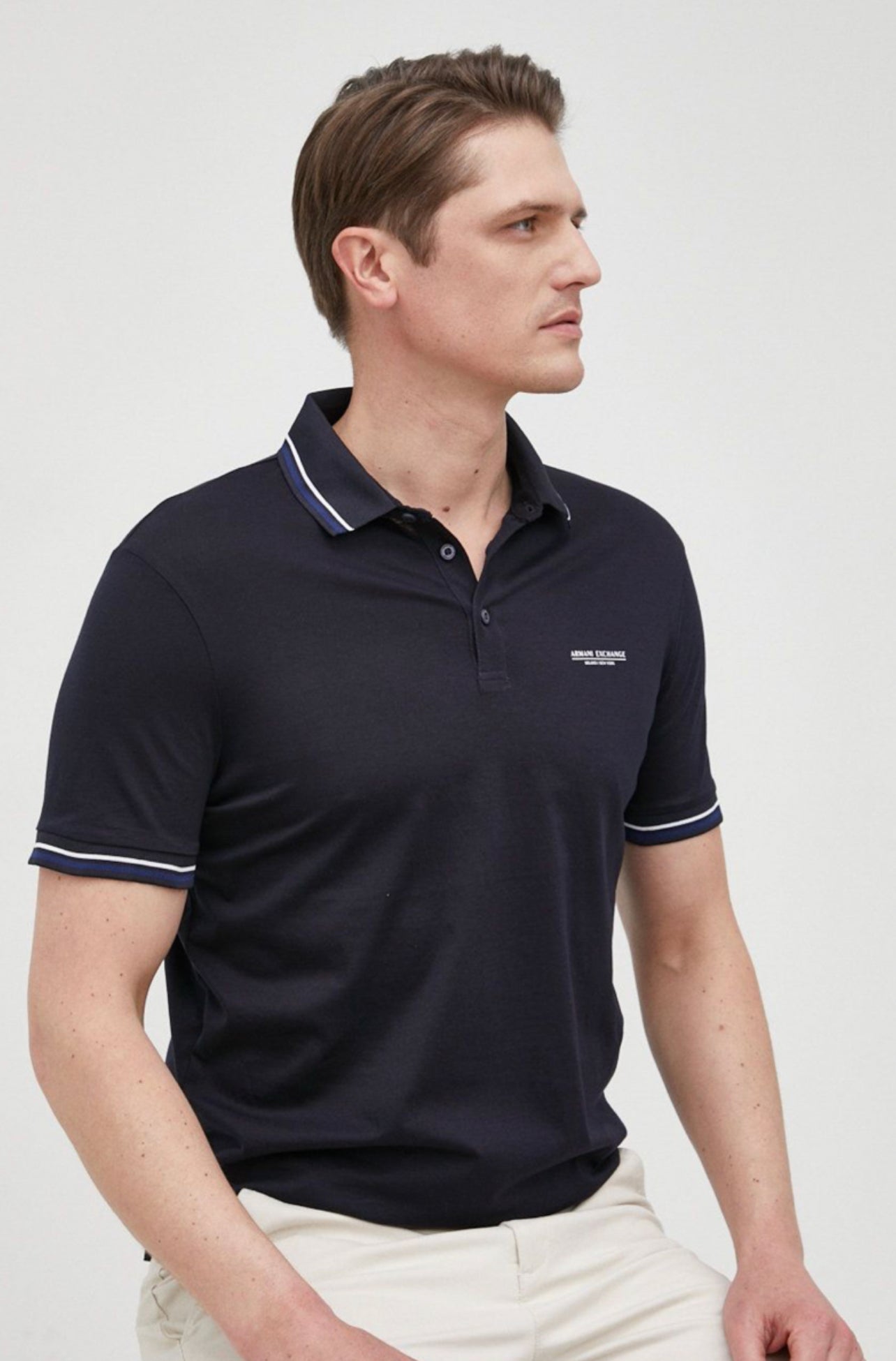 Armani Exchange Polo Navy 3LZFLB ZJ9AZ 1583