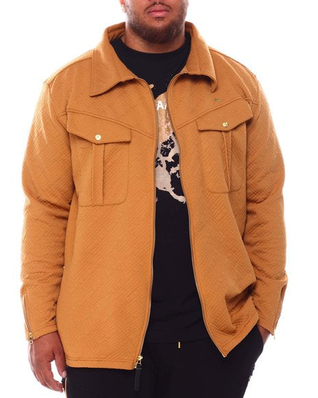 ATIZIANO Verne | Men's Long Sleeve Quilted Shirt Jacket Color BRONZE