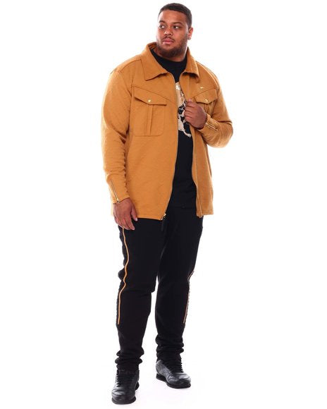 ATIZIANO Verne | Men's Long Sleeve Quilted Shirt Jacket Color BRONZE